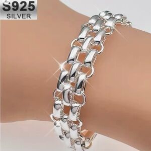 New .925 (Stamped) Silver Bracelets, Lobster Clasp